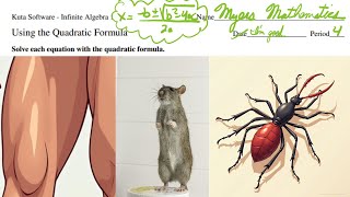 Using the Quadratic Formula 1 & 2- Algebra 1 Kuta Worksheet Series
