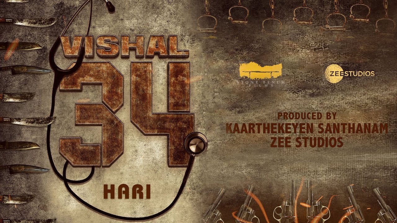 Vishal 34 Pooja - Vishal | Director Hari | Karthik Subbaraj | Stone Bench | Zee Studios