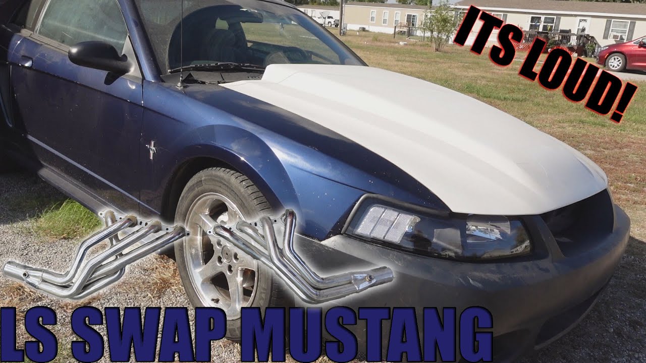 ТАК ГРОМКИЙ!! - УСТАНОВЛЕНЫ БЮДЖЕТНЫЕ КОЛЛЕКТОРЫ MUSTANG С ДЛИННЫМИ ТРУБАМИ LS SWAP!