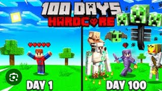 I survived 100 days in Minecraft hardcore . with friends
