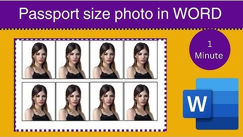 How can I convert my photo to passport size in Microsoft word|How to print passport size photo
