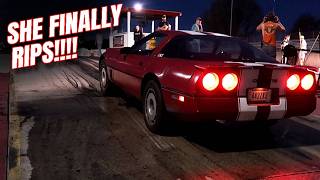 FIRST 1/4 Mile Passes In My CARBURETED TH350-SWAPPED C4 CORVETTE!!