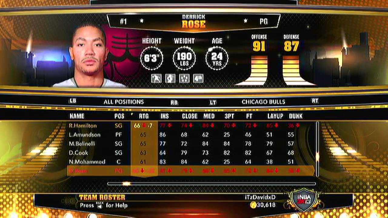 derrick rose nba 2k13