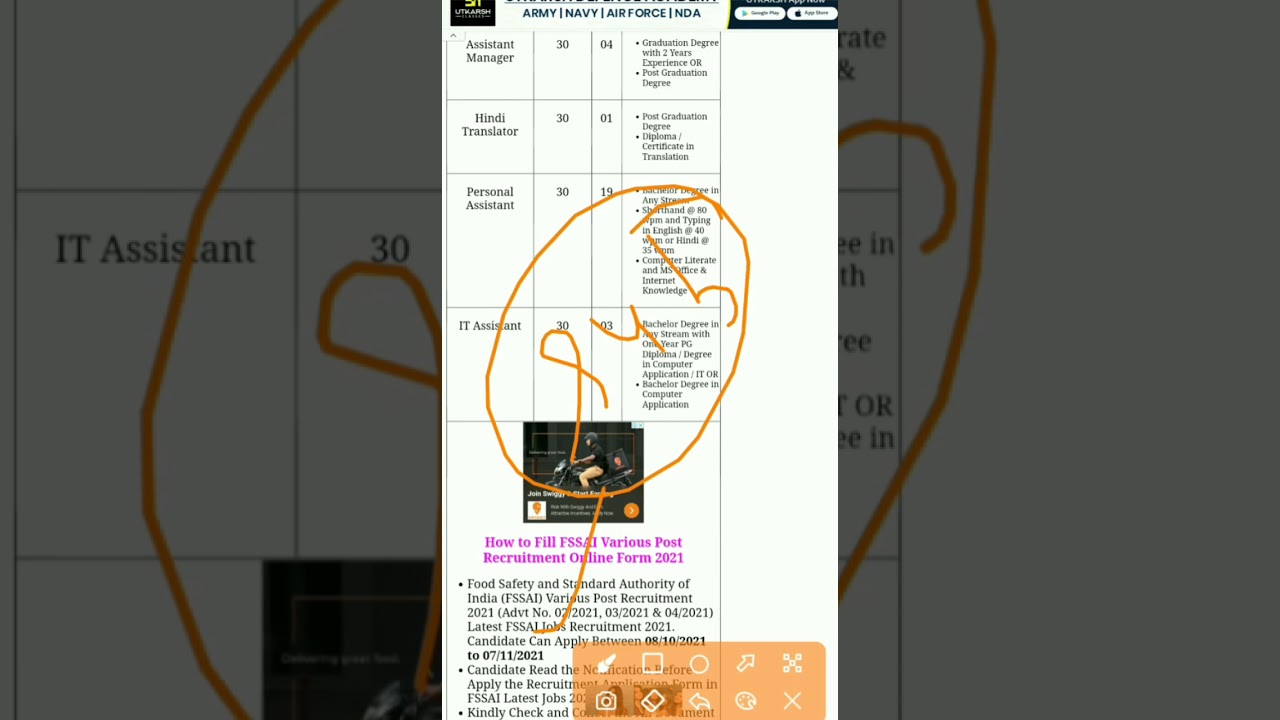 FSSAI New Vacancy 2021 Out ! Notification, Recruitment 