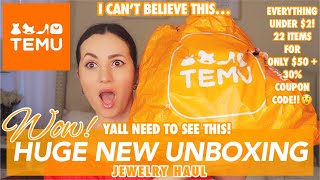 ✨HUGE TEMU JEWELRY HAUL✨ SURPRISE UNBOXING & FIRST IMPRESSIONS! Must See! 22 items For ONLY $50!