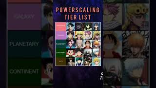 Anime power scaling tier list 