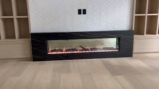 Litedeer Homes ZEF75V Latitude XL Large: 75-Inch Linear Wall Fireplace
