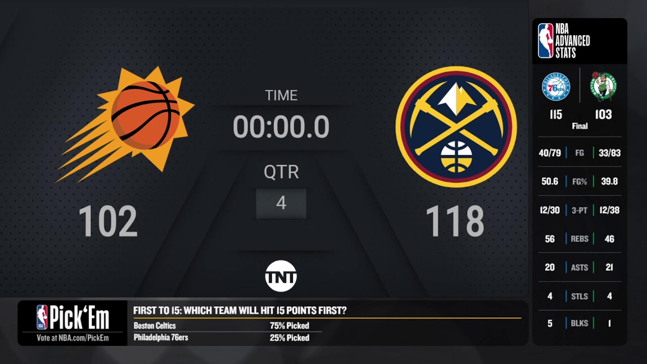 Suns Nuggets Game 5 Live Scoreboard #NBAPlayoffs Presented by Google Pixel