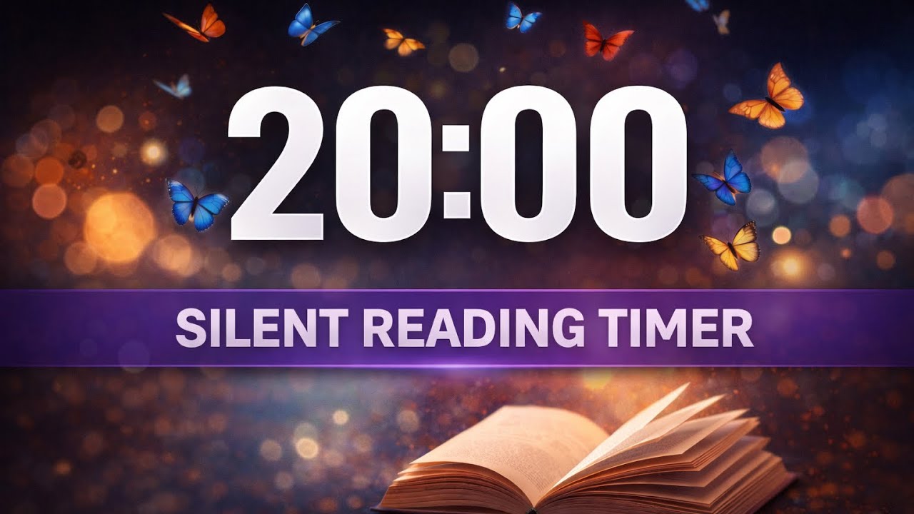 Read Timer 20 Minute Silent Reading Timer 📚 | Classroom Reading Time (No Music ...