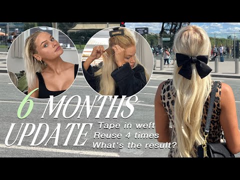 Invisible tape in weft at home | Endaring hair extensions review
