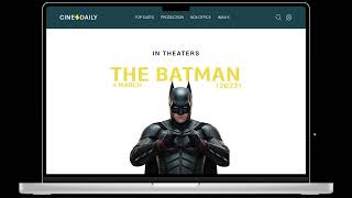 The Batman parallax website design screenshot 3