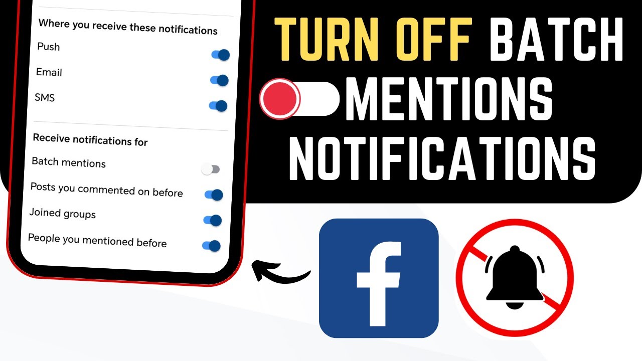 Notification Batching How to Turn Off Batch Mentions Notifications on Facebook - YouTube