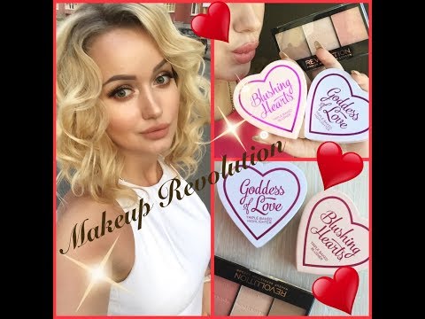 Makeup Revolution, Goddess of love,Blushing Hearts, обзор