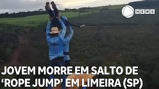 Jovem morre em salto de 'rope jump' no interior de SP
