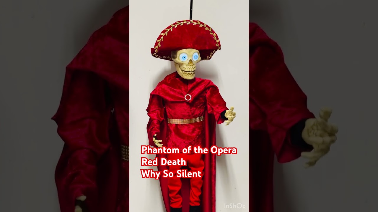 Phantom of the Opera : Why so Silent Red Death : animated 3 foot skeleton Home depot 2024 Halloween
