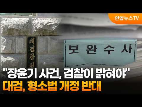 대검 "장윤기 사건, 검찰이 밝혀야"…형소법 개정 반대 / 연합뉴스TV (YonhapnewsTV)