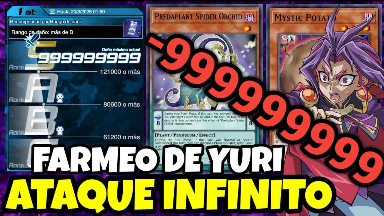 DECK FARMEO DE YURI/DAÑO INFINITO DE 999999999 - UN FARMING EPICO |YU-GI-OH! DUEL LINKS|