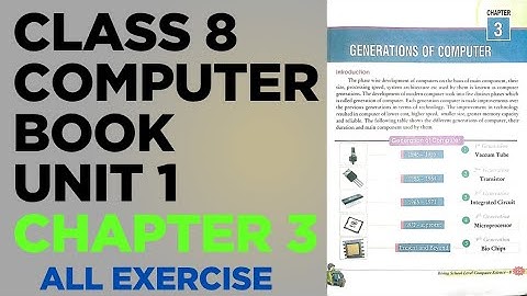 Class 8 computer book unit 1 chapter 3 // All Exercise// Chapter 3 // unit 1 // computer book