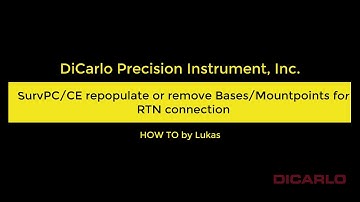 SurvCE/SurvPC remove or repopulate bases/mountpoints for RTN connection