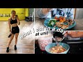 what I eat in a day at uni! | getting back into the gym