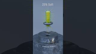 0% vs 100% Cylinder x Pipe Soft Body Simulation