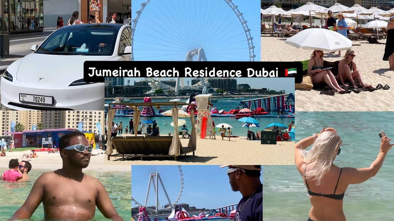 🇦🇪 JBR Beach, also known as Jumeirah Beach Residence, is a popular beach and Dubai Marina