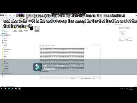 Embedding file in batch script