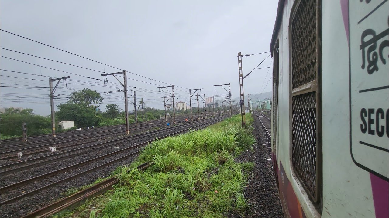 Thane to nerul ( trans-harbour) EMU uncut journey |||| EMU track sound 