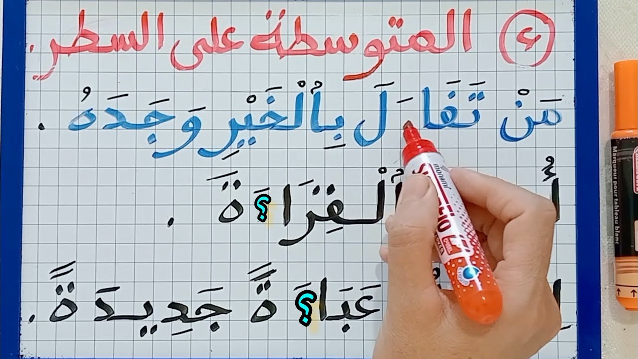 الدرس197:الإملاء: متى نكتب الهمزة المتوسطة على السطر/قواعد هامة مبسطة للمبتدئين.