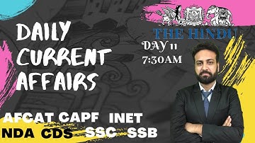 Daily Current Affairs: NewsPaper Analysis for Defence Exams | SSB/NDA/CDS/CAPF | Learn with Sumit