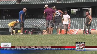 AutoZone Park Rolls Out Soccer Pitch