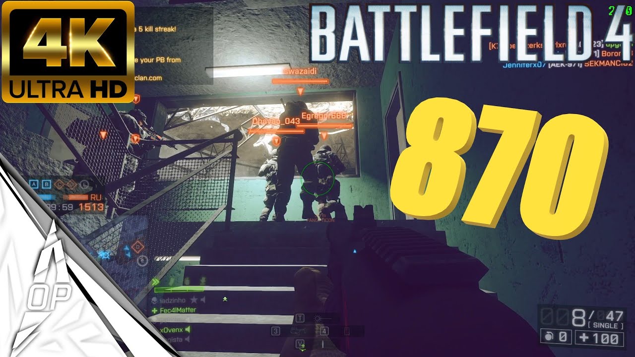 BF4 THE NOOB WEAPONS EP.1 [SHOTGUN] [870 MCS] _ BATTLEFIELD 4 PC GAMEPLAY [4K 60FPS][NO COMMENTARY]