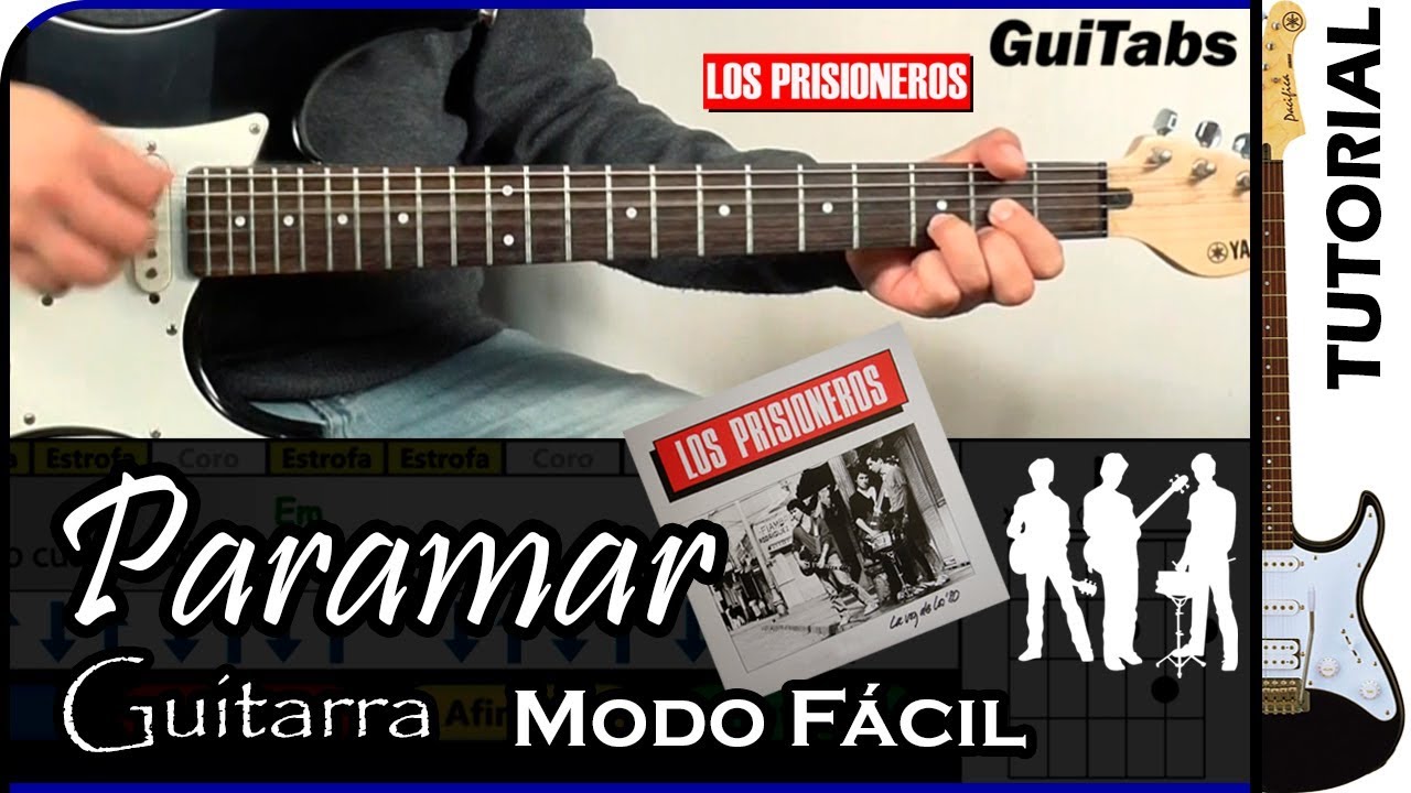 Cómo tocar PARAMAR 💔 [Modo Fácil] - Los Prisioneros / Tutorial GUITARRA 🎸  / GuiTabs #039 B - YouTube