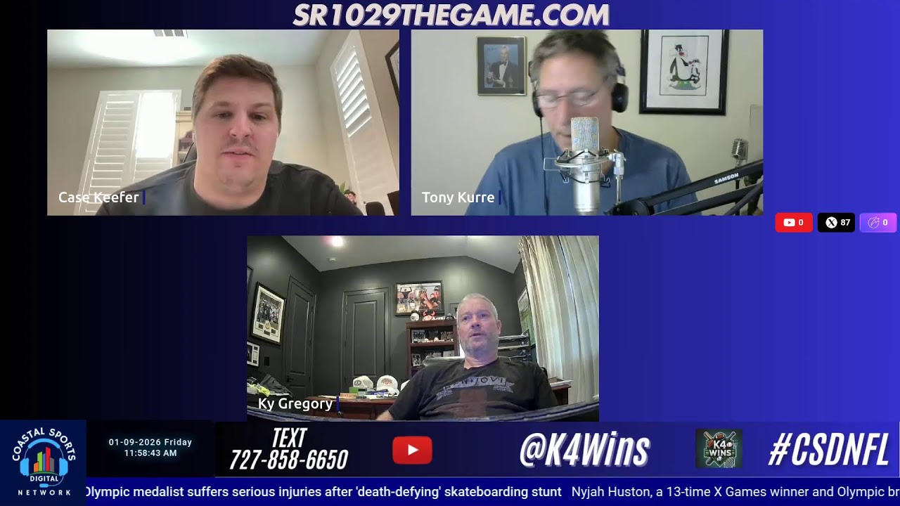 01/09/25 K4Wins presented by Tony Kurre Radio & Coastal Sports Digital Network