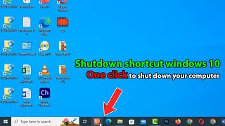 How to put shutdown button on taskbar windows 10