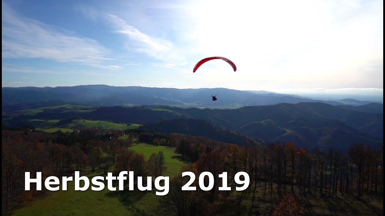 Herbstflug 2019 - Gleitschirm Pärchenflug im Schwarzwald