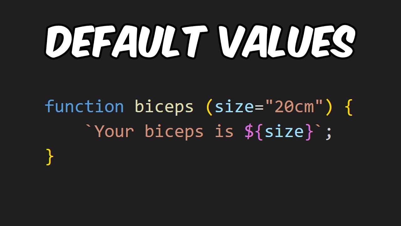 How to Use Default Function Values in JavaScript - YouTube