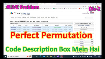 Perfect Permutation || Codeforces || Div-2 || Solution Explain
