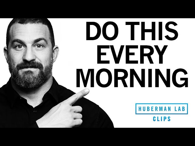 How to Feel Energized u0026 Sleep Better With One Morning Activity | Dr. Andrew Huberman class=