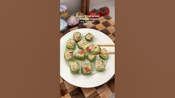 DAY 5: TUNACADO STYLE CUCUMBER ROLL 🥒 Day 5 of 30 high protein, low calorie recipes. #cooking