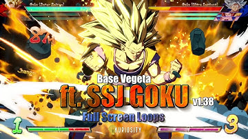 DBFZ 1.38 | Part 7 | NEW Base Vegeta Full Screen Loops | SSJ Goku Edition!