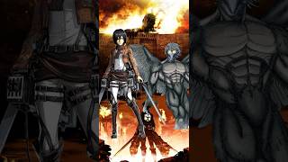 Mikasa vs all titans #aot #anime #shorts