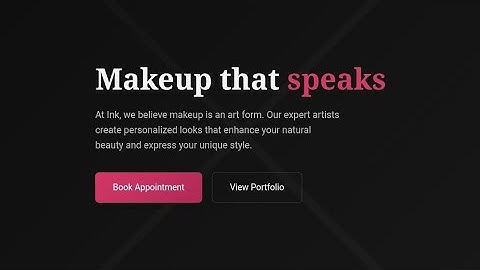 Luxury Makeup Studio Website using HTML, CSS & JavaScript | Ink Makeup Studio Project Tutorial
