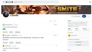 State of SMITE Reddit (r/Smite 2024)