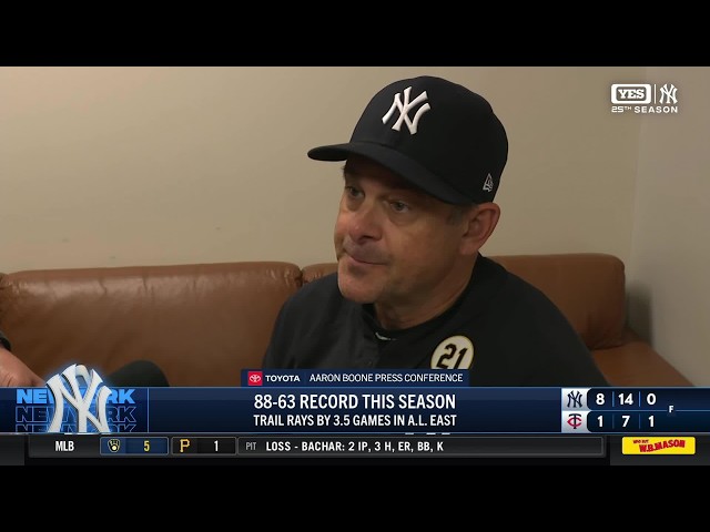 Thumbnail for Aaron Boone on the Yankees' 8-1 win in Minnesota