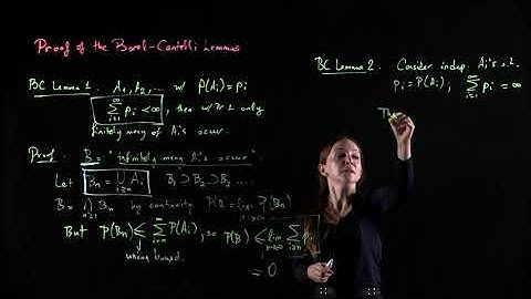 [Probability & Stochastic Processes] - Lecture 5: PROOF OF THE BOREL CANTELLI LEMMAS