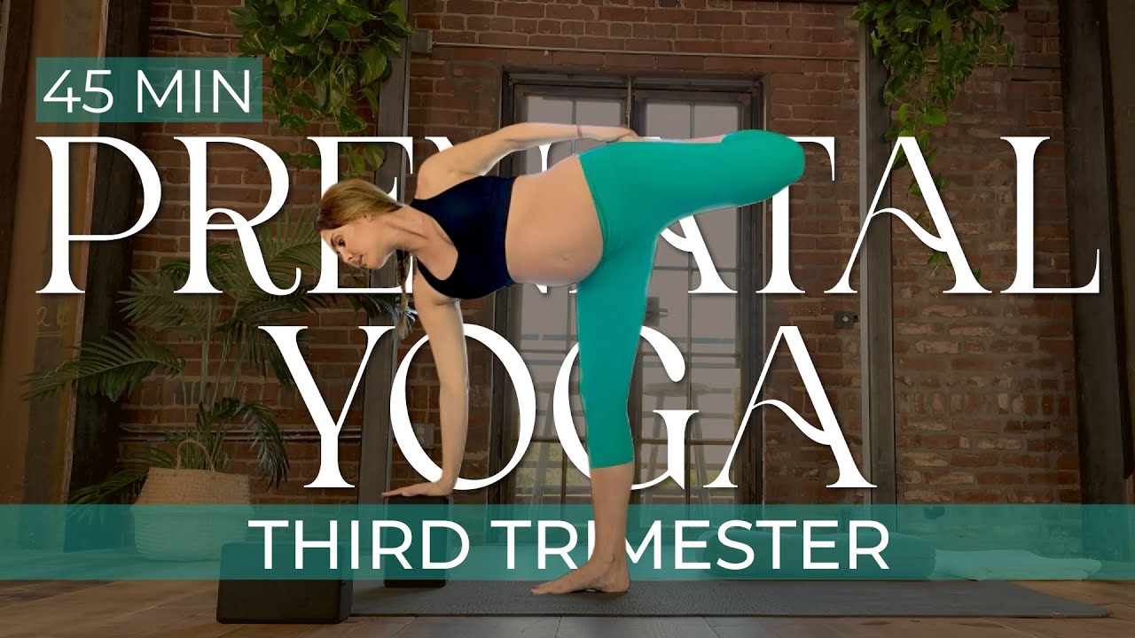 45 Minute Prenatal Yoga Third Trimester: Radiantly Rooted to Support Labor & Delivery