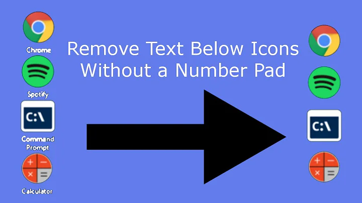 How to Remove Text Below Desktop Icons on Laptops Without a Numpad (no Number Pad) (Windows 10)