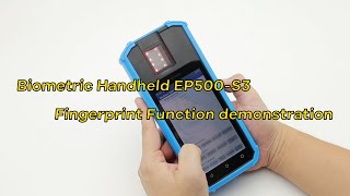 Biometric Handheld EP500-S3 fingerprint Function demonstration