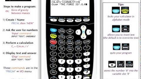 Force of Gravity? - Programming with a Ti84 (or Ti83) Calculator